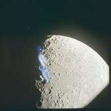 Снимок Луны, сделанный астронавтами миссии «Аполлон-15». Изображение: The Project Apollo Archive / NASA