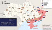 Карта бойових дій в Україні від Міністерства оборони Великої Британії