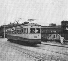 Одесса. Трамвай по Строгановскому мосту ходил до 11 февраля 1965 года. Фото 1960-х годов