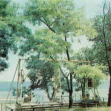 Одесса. Игровая площадка на пляже «Отрада». Фото из справочника «Курорты Одессы», 1976 г.