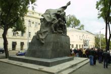 Открытие памятника Потемкинцам на Таможенной площади. Фото О. Владимирского. Одесса. 14 октября 2007 г.