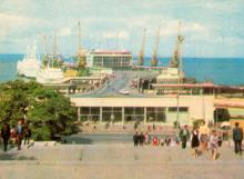 Одеса. Морський вокзал. Фото Р. Якименка. Поштова листівка. 1973 р.