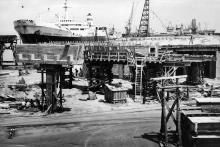Строительство пассажирского комплекса Одесского порта. 11 июня, 1965 г.