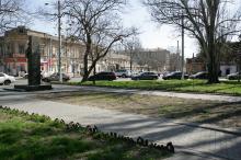 Площадь Толстого. Фото В. Тенякова. 04 апреля 2017 г.