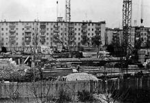 Одесса. Строительство кинотеатра «Звездный». Фото Юрия Николаевича Тихонова. Январь, 1974 г.