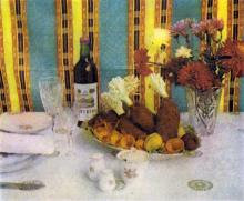 Фирменные блюда ресторана «Море». Фотография в буклете одесских ресторанов. 1970-е гг.