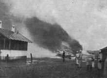 Уничтожение третьего корпуса Привозной площади. Фото И.М. Шнейдера в журнале «Нива» от 2 ноября 1902 г.