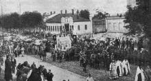 Погребение ген. Н.П. Зарубаева в Одессе. Траурная процессия. Фото Д. Пудичева. 1912 г.