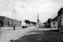 Вид на Михайловскую церковь с ул. Виноградной. Одесса. 1894 г.
