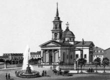 Греческая церковь. Рисунок в наборе литографий Г. Бекеля «Одесса». 1890-е гг.