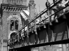Мост на заводе им. Январского восстания. Кадр из фильма «Зеленый фургон». Одесса. 1959 г.