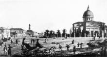 Соборная площадь и Спасо-Преображенский собор в начале XIX века