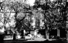 Одесса, ул. Чичерина, забор обувной фабрики, 1970-е годы