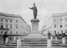Одесса. Памятник Дюку де-Ришелье. 1870 г.