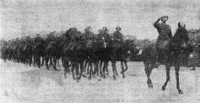 Одесса. Празднование Дня независимости Румынии 10 мая 1942 года. «Румынская кавалерия на параде». Фото из «Одесской газеты»