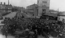 Траурный митинг в день смерти И.В. Сталина на заводе ЗОР. 5 марта 1953 г.