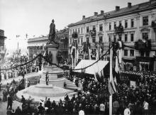 Открытие памятника Екатерине II. Фотограф П. Ганкевич. Одесса, 6 мая 1900 г.