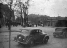 Вид с ул. Советской Армии на площадь 1905 года и ул. Франца Меринга. Одесса, начало 1950-х годов