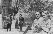 В санатории имени Чувырина. Фото в газете «Знамя коммунизма», 09 мая 1954 г.