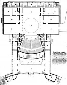Проект театра, план первого этажа