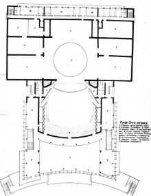 Проект театра, план третьего этажа
