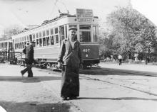 Одесса. Конечная 18-го трамвая на площади им. Октябрьской революции, 1950-е гг.