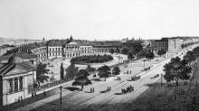 Городская больница на Херсонской улице. Гравюра В. Вахренова. 1870 г.