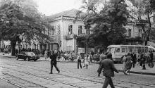Улица Советской Армии (Преображенская) угол Карла Либкнехта (Греческая), середина 1970-х годов