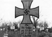 Могила немецкого солдата на 2-м христианском кладбище. Одесса, январь, 1944 г.