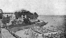 Аркадия. Пляж. Фото в брошюре «Одесса. Приморские курорты». 1933 г.
