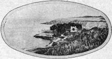 Аркадия. Общий вид побережья. Фото в брошюре «Одесса. Приморские курорты». 1933 г.