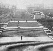 Бульварная (Потемкинская) лестница, фотография (по дате на паспарту) 1898 г.