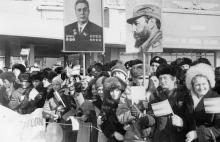 Встреча Фиделя Кастро Рус в Одесском аэропорту. 1 марта 1981 г.