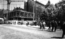 Строительство ресторана «Юбилейный» на углу улиц Дерибасовской и Карла Маркса. Одесса. 1966 г.