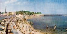 Одесса. На Аркадийском пляже. Фото в книге «Одесса и ее побратимы». 1970 г.