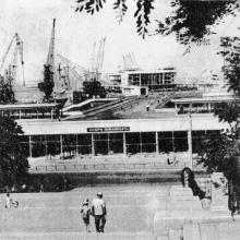 View of the passenger terminal and the maritime station from the Potyomkin steps /        .      