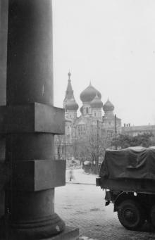 Вид от железнодорожного вокзала на Пантелеймоновский монастырь. Одесса, оккупация, 1941 г.